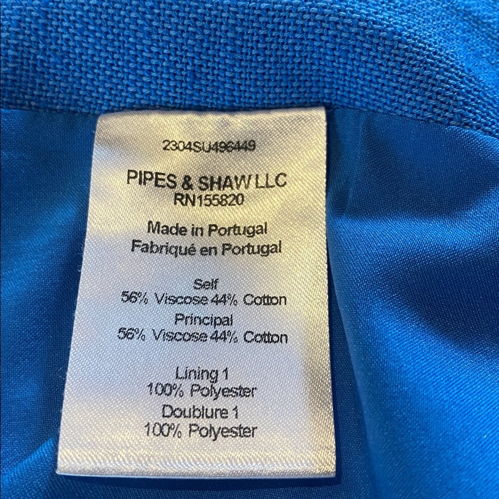 Veronica Beard Dova Azure Blue Wide-Leg Pants Size 10 - Picture 13 of 16
